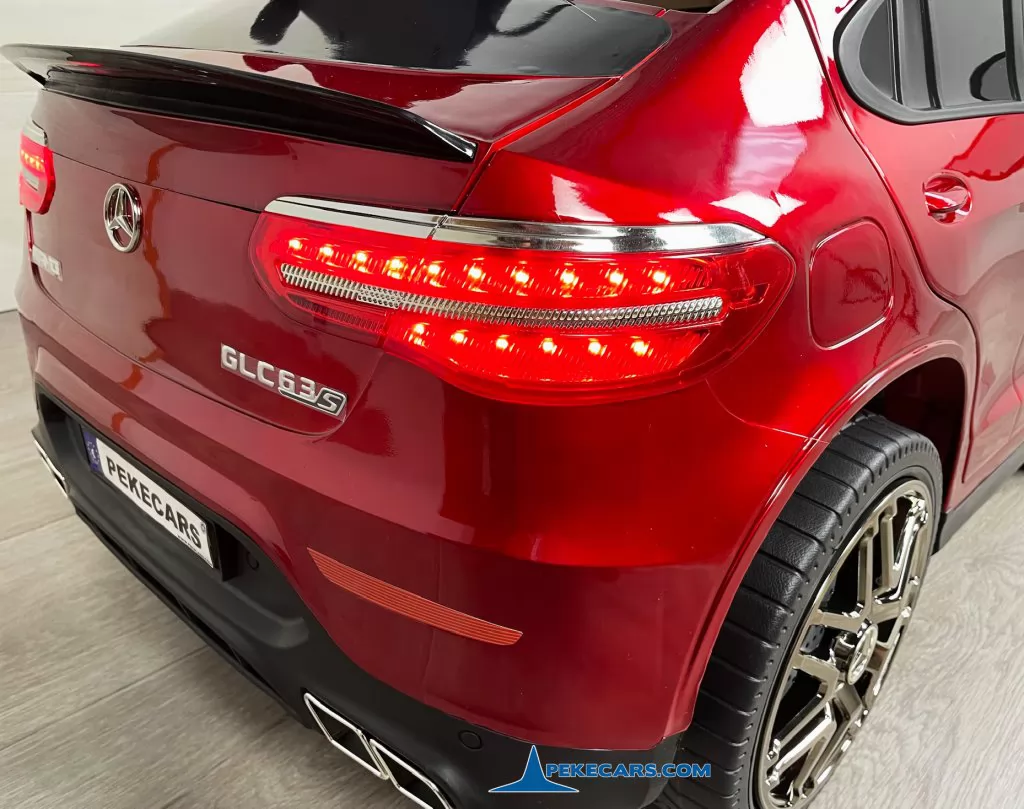 mercedes glc 63s mp4 rojo metalizado coches para niños luces traseras