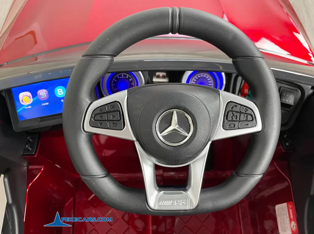 mercedes glc 63s mp4 rojo metalizado coches para niños volante