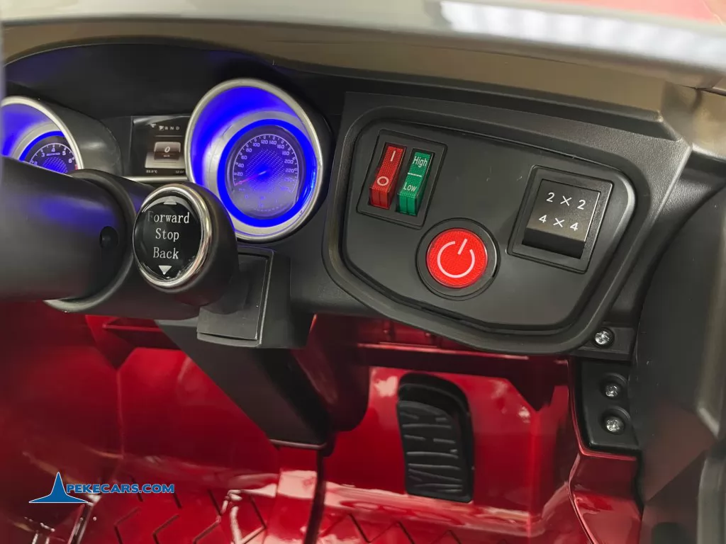 mercedes glc 63s mp4 rojo metalizado coches para niños panel control