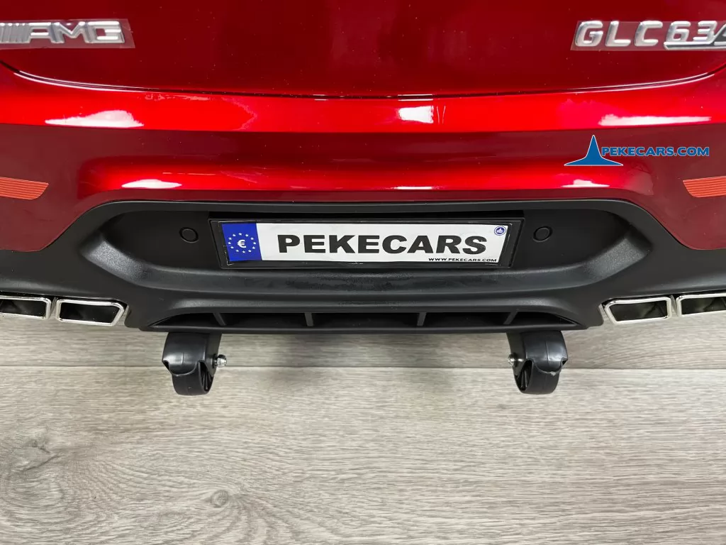 mercedes glc 63s mp4 rojo metalizado coches para niños amarre trasero