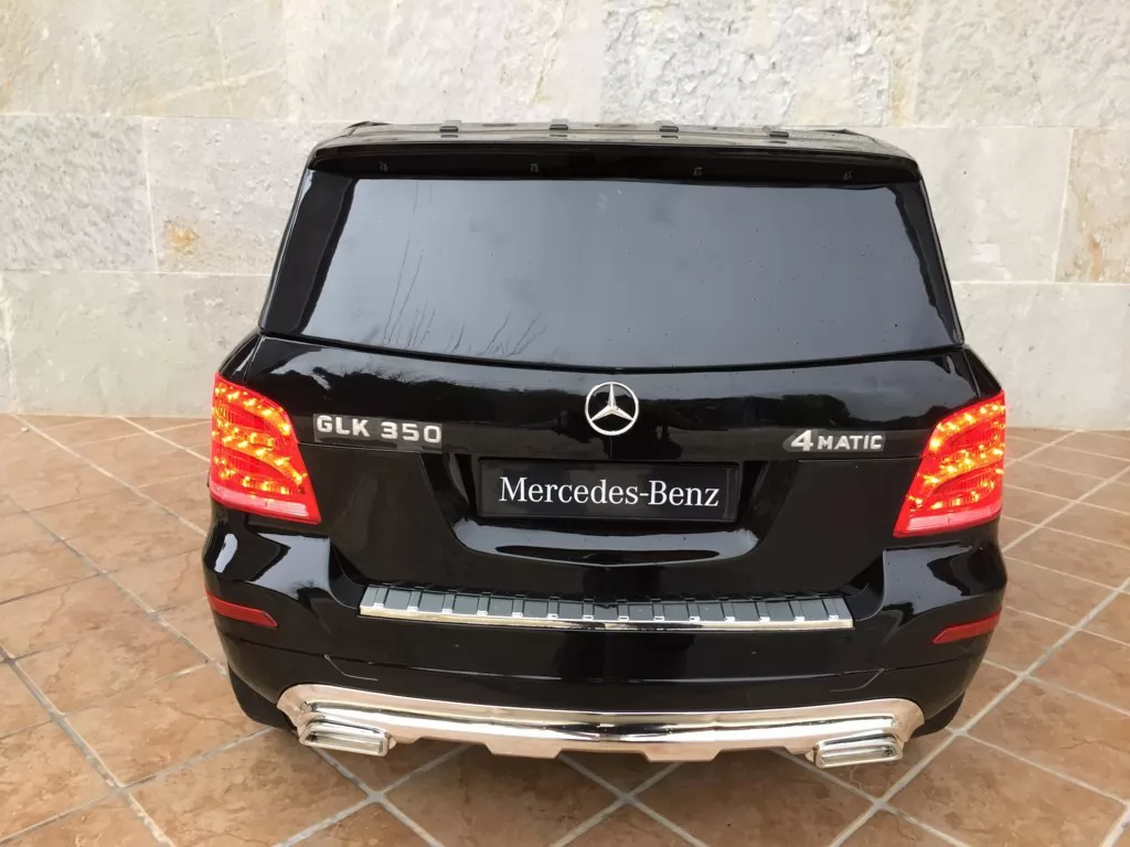 Coche electrico infantil Mercedes GLK-350 Negro Metalizado vista trasera