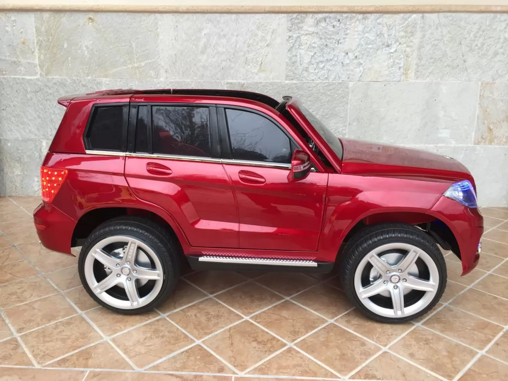 Coche electrico para niños Mercedes GLK-350 Rojo Metalizado lateral