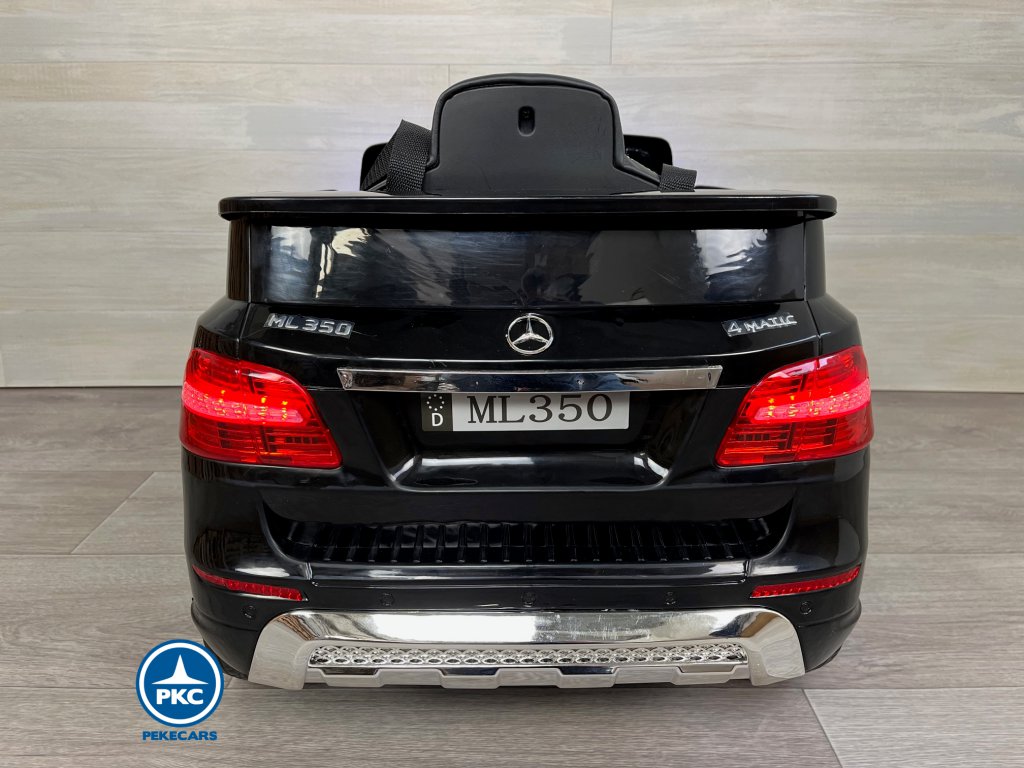 Coche electrico para niños Mercedes ML-350 Negro vista trasera