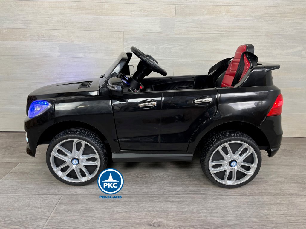 Coche electrico para niños Mercedes ML-350 Negro vista lateral
