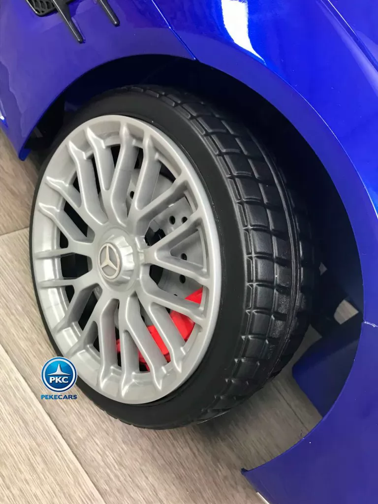 Coche electrico para niños Mercedes SL65 con MP4 Azul Metalizado