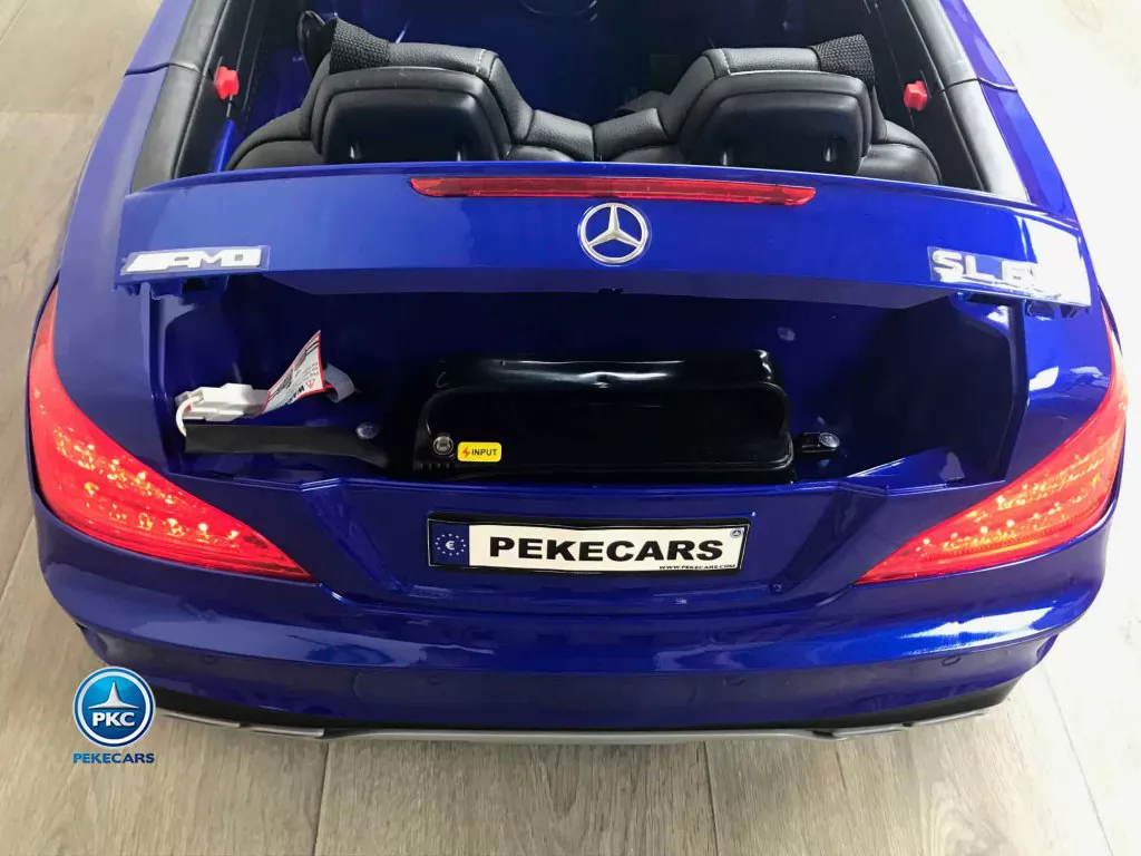 Coche electrico para niños Mercedes SL65 con MP4 Azul Metalizado
