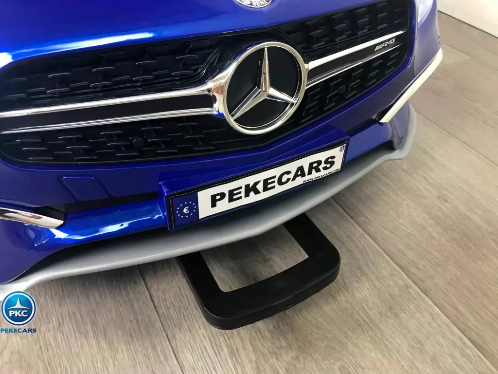 Coche electrico para niños Mercedes SL65 con MP4 Azul Metalizado