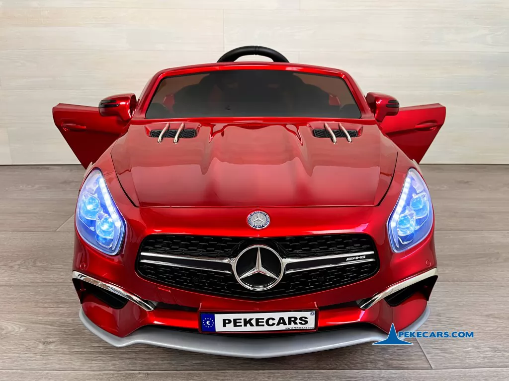 coches para niños mercedes sl65 mp4 rojo metalizado luces y puertas
