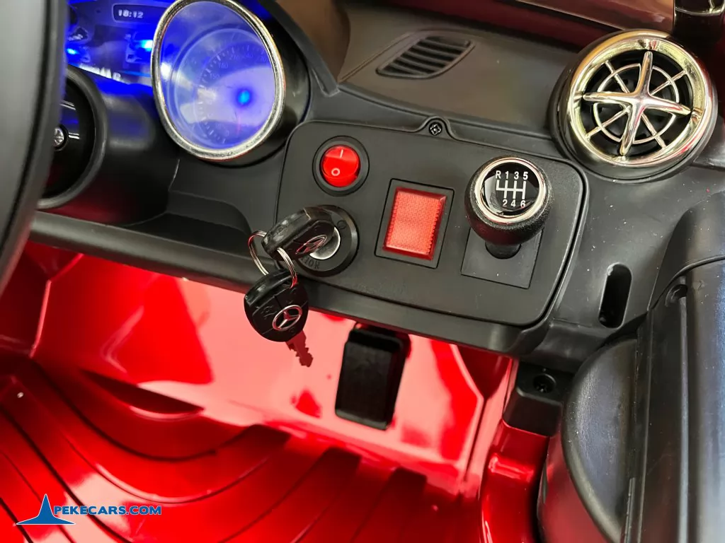 mercedes sl65 mp4 rojo metalizado coches electricos para niños interior