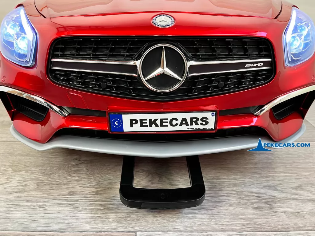 mercedes sl65 mp4 rojo metalizado coches para niños frontal enganche