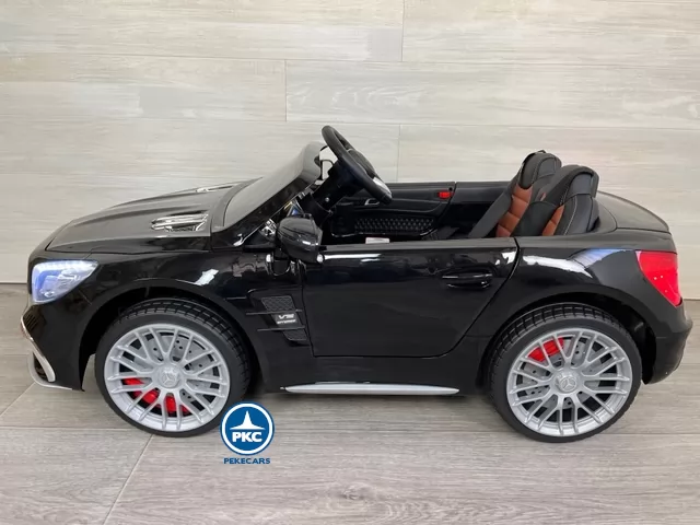 Coche eléctrico para niños Mercedes SL65 con MP4 Negro lateral