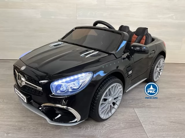 Coche eléctrico para niños Mercedes SL65 con MP4 Negro perspectiva