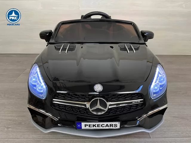 Coche eléctrico para niños Mercedes SL65 con MP4 Negro frontal