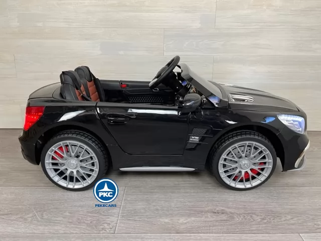 Coche eléctrico para niños Mercedes SL65 con MP4 Negro ruedas de caucho