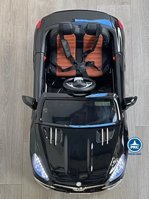 Coche eléctrico para niños Mercedes SL65 con MP4 Negro vista aerea