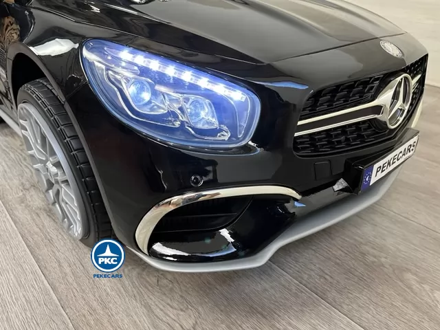 Coche eléctrico para niños Mercedes SL65 con MP4 Negro luces led