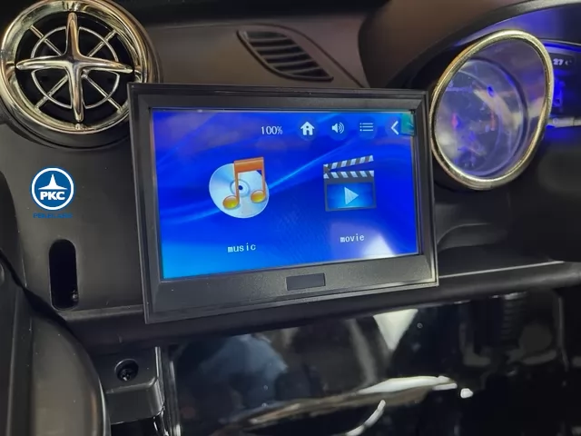 Coche eléctrico para niños Mercedes SL65 con MP4 Negro pantalla MP4