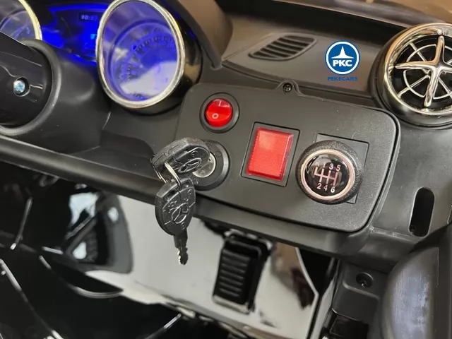 Coche eléctrico para niños Mercedes SL65 con MP4 Negro salpicadero