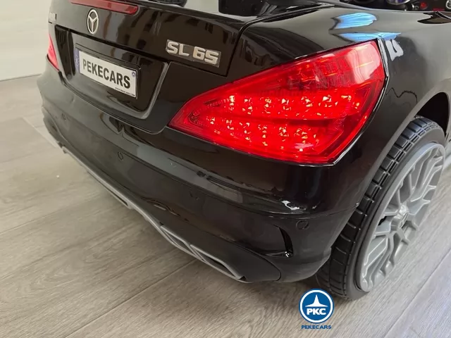 Coche eléctrico para niños Mercedes SL65 con MP4 Negro luces traseras