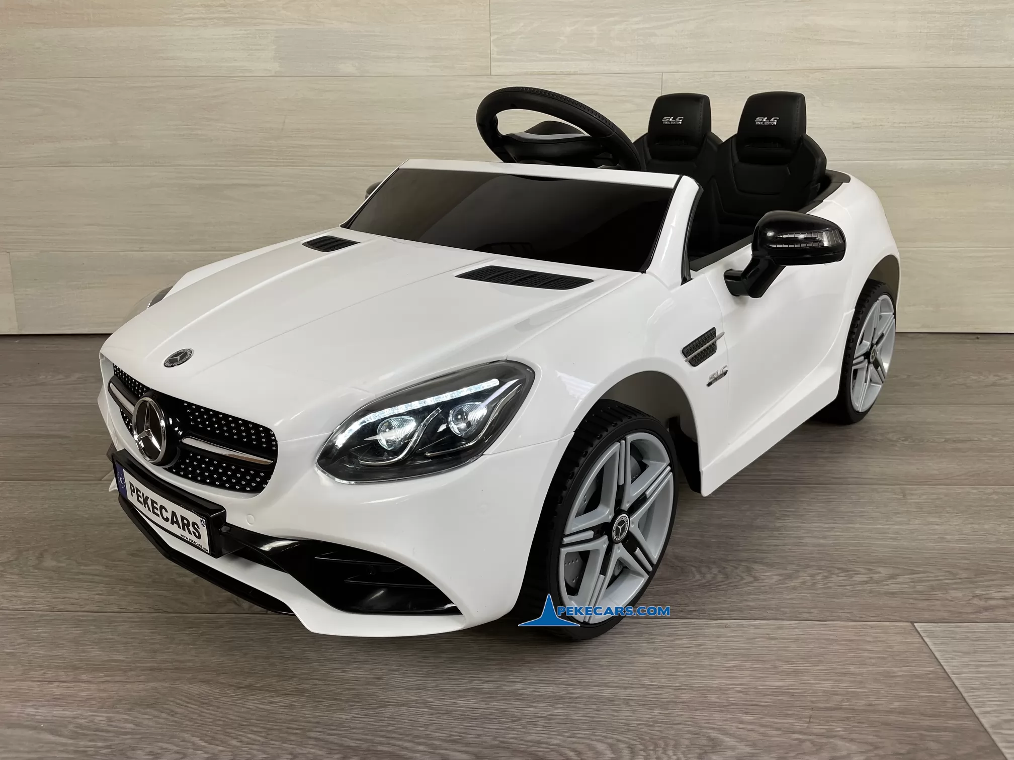 coche electrico niños mercedes slc 300 blanco