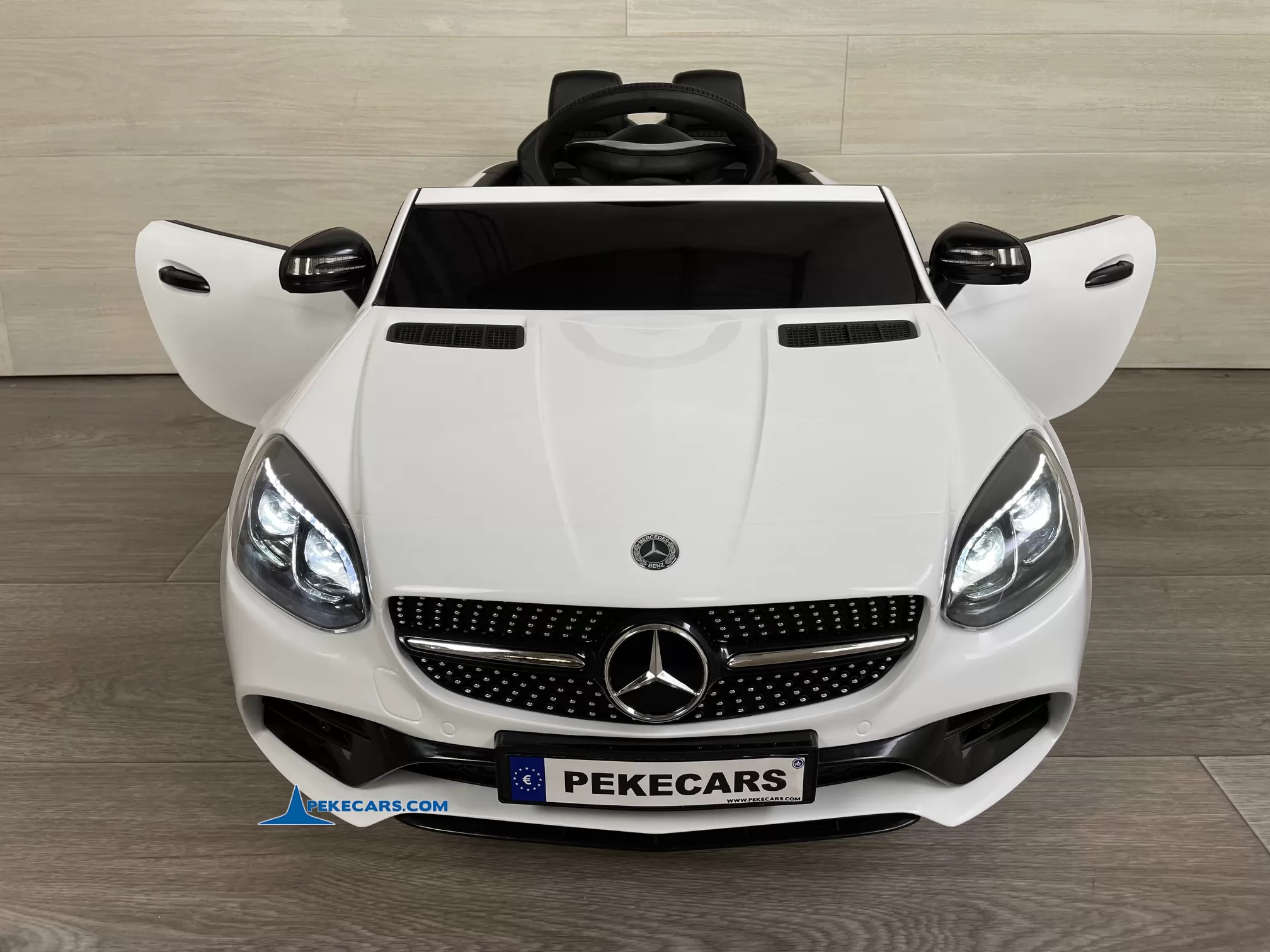 coches electricos para niños mercedes slc 300 blanco