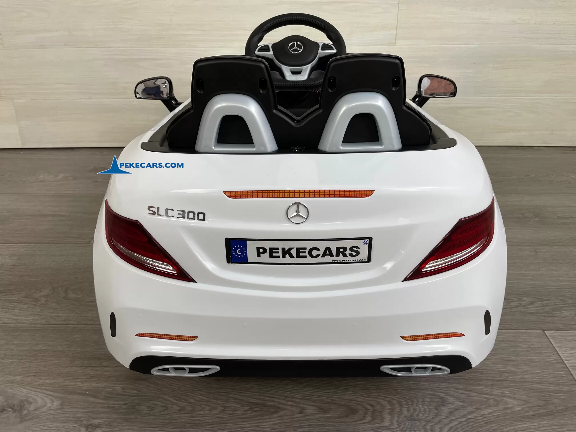 coche electrico niños mercedes slc 300 blanco
