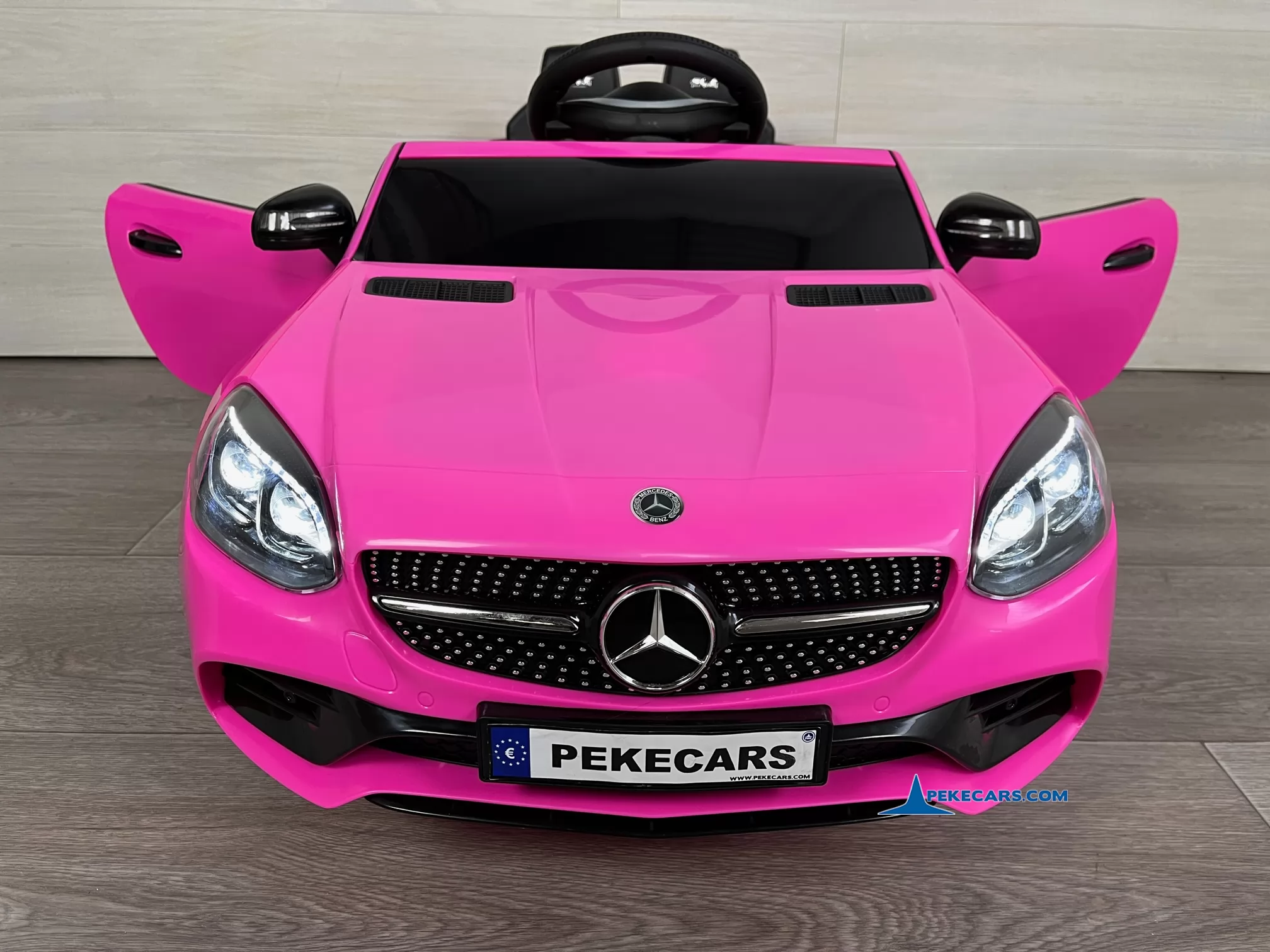 coches electricos para niños mercedes slc 300 rosa