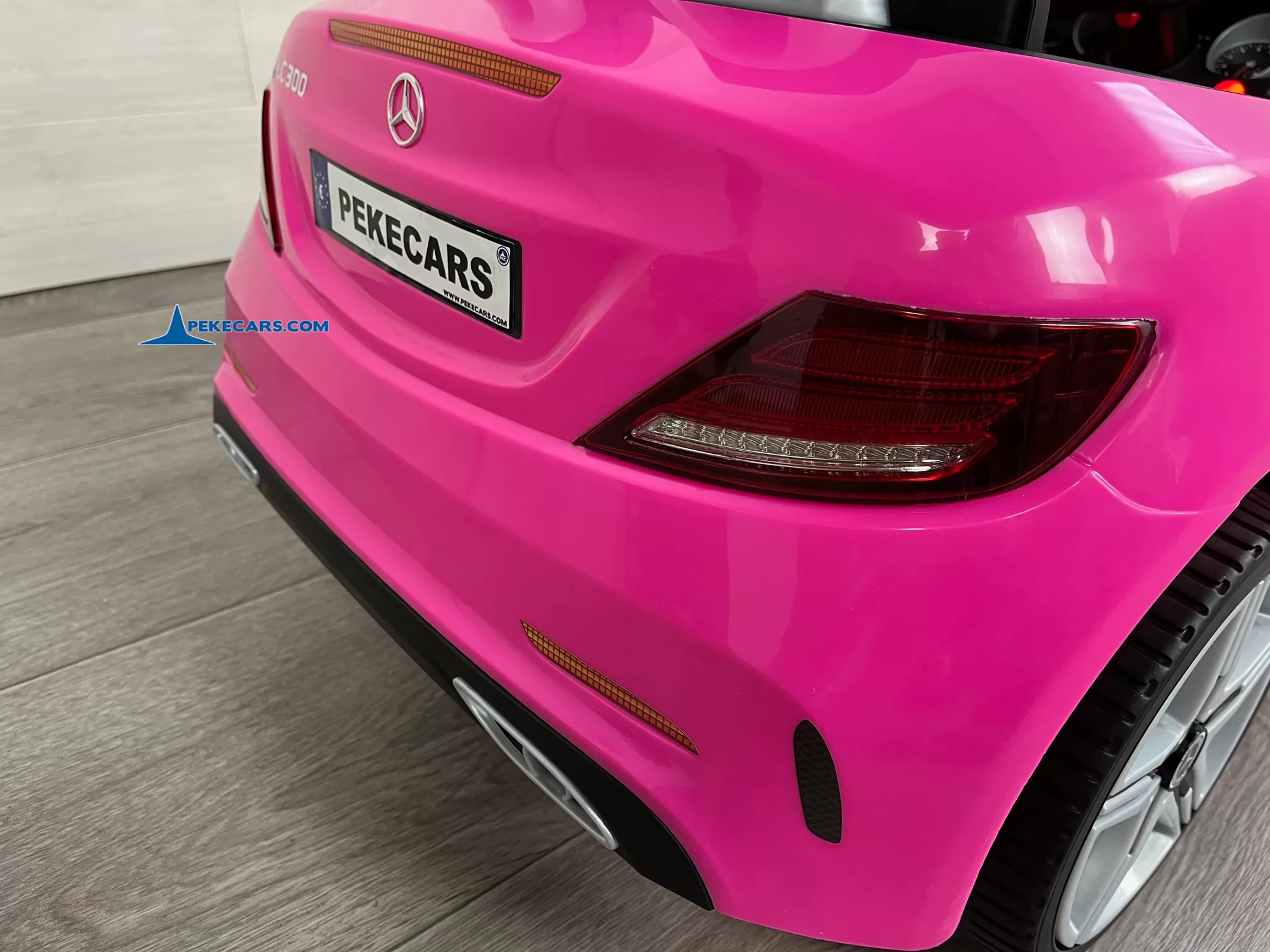 coche electrico niños mercedes slc 300 rosa