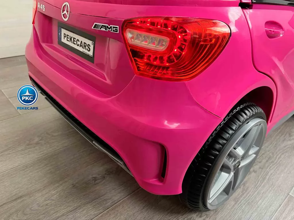 Coche electrico para niños mercedes a45 Rosa vista faro trasera