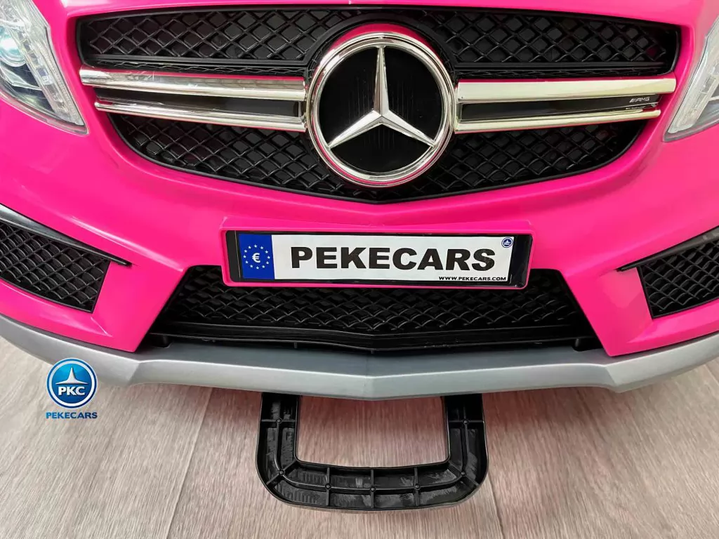Coche electrico para niños mercedes a45 Rosa vista asa de arrastre delantero