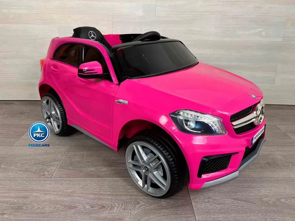Coche electrico para niños mercedes a45 Rosa vista de lado