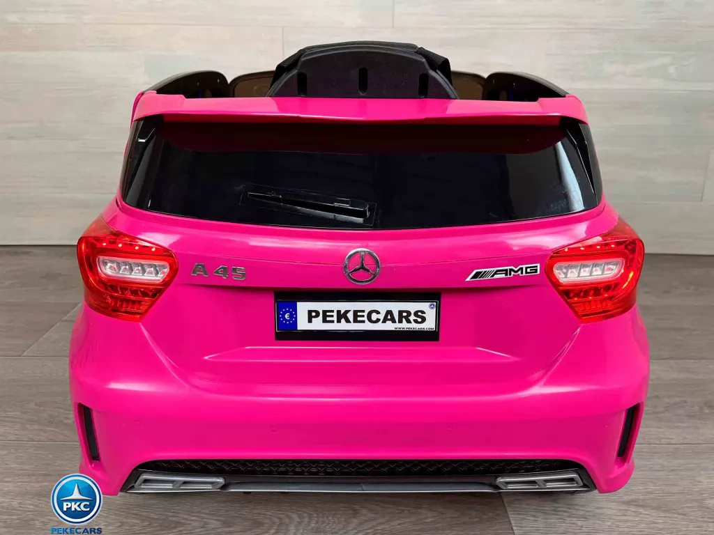 Coche electrico para niños mercedes a45 Rosa vista trasera