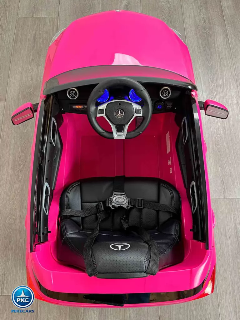 Coche electrico para niños mercedes a45 Rosa vista desde arriba