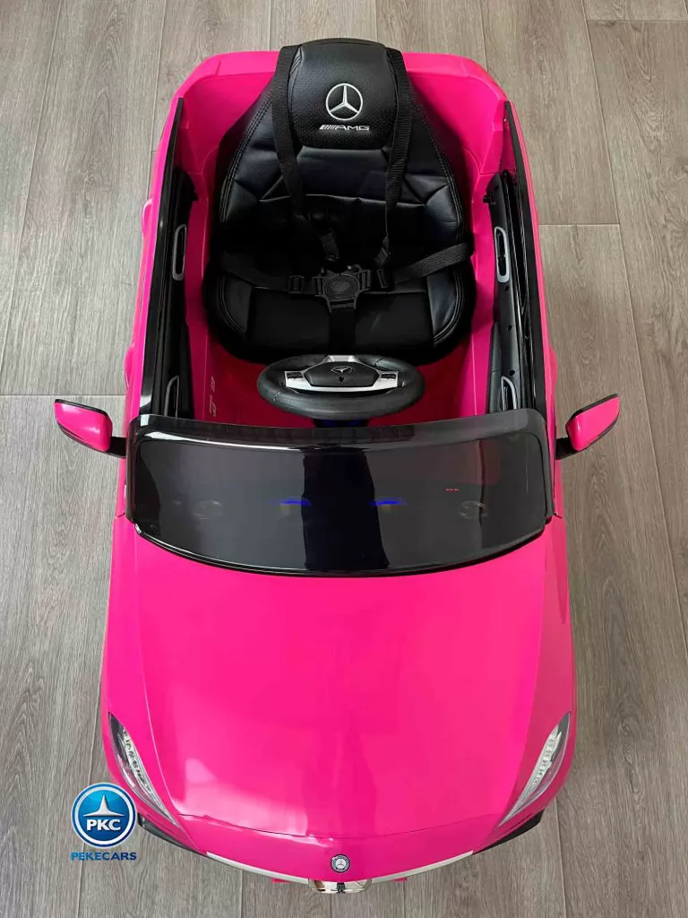 Coche electrico para niños mercedes a45 Rosa vista desde arriba