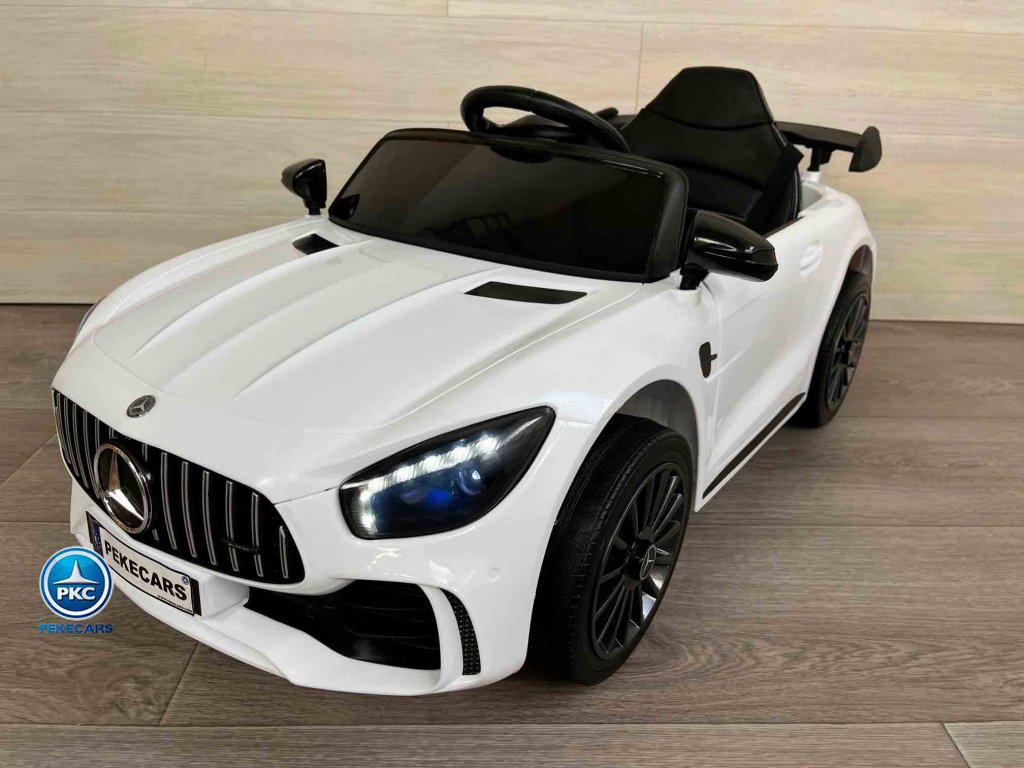 Coche electrico para niños Mercedes GTR 12V Blanco vista principal