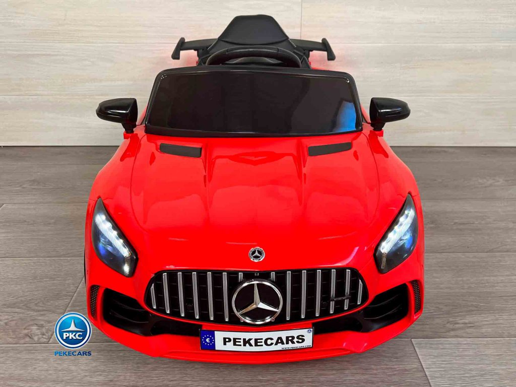 Coche electrico para niños Mercedes GTR 12V rojo vista de frente