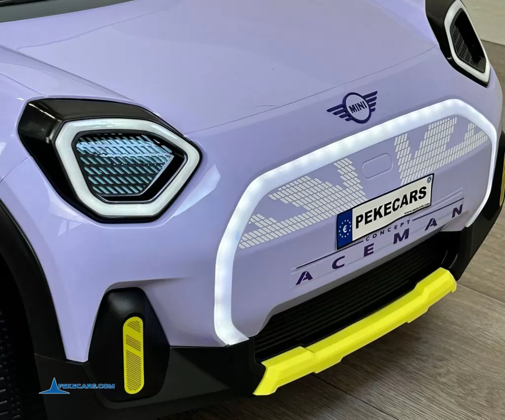 MINI ACEMAN 12V 2.4G Morado luces frontales