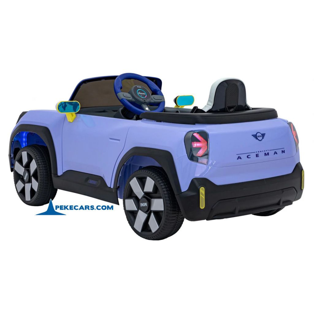 MINI ACEMAN 12V 2.4G Morado perspectiva trasera