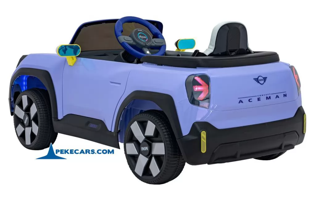 MINI ACEMAN 12V 2.4G Morado perspectiva trasera