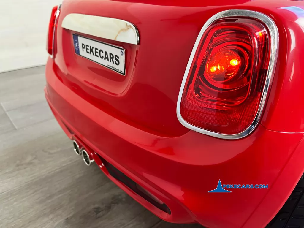 mini style rojo coches para niños detalle luces traseras