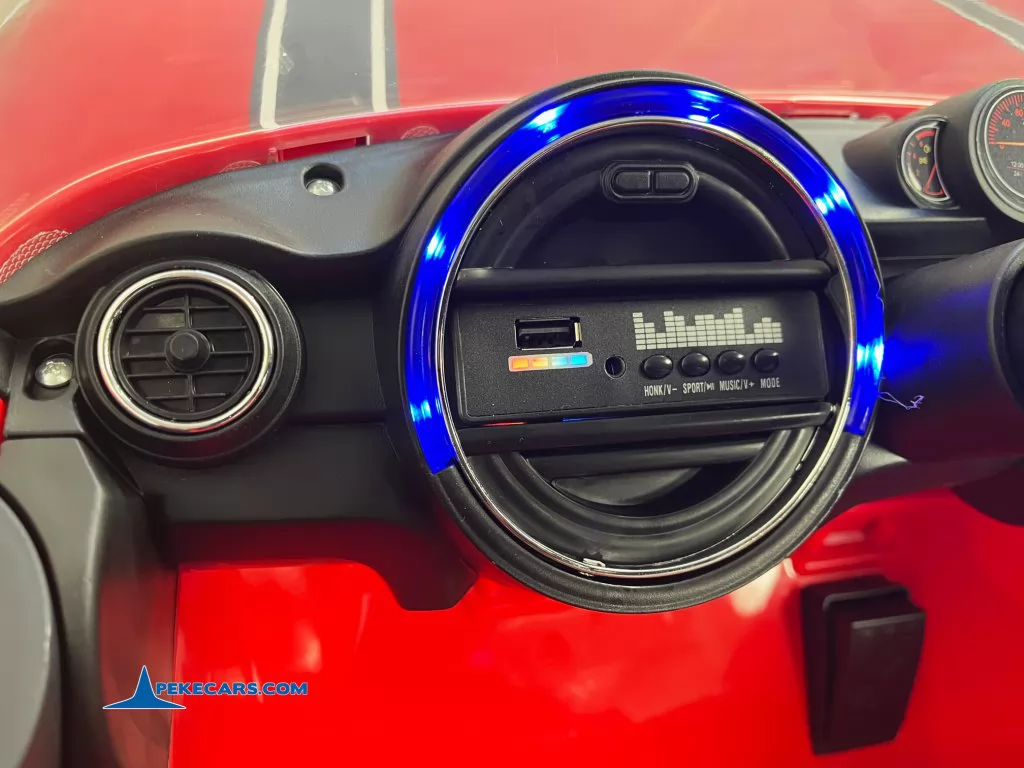 mini style rojo coches para niños panel botones