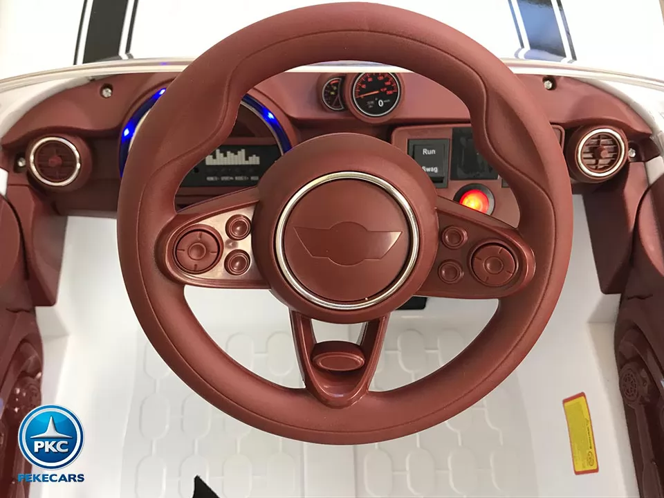 Coche eléctrico para niños Mini Style blanco asiento