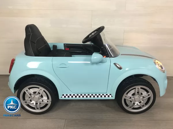 Coche electrico para niños Mini Style Azul vista lateral