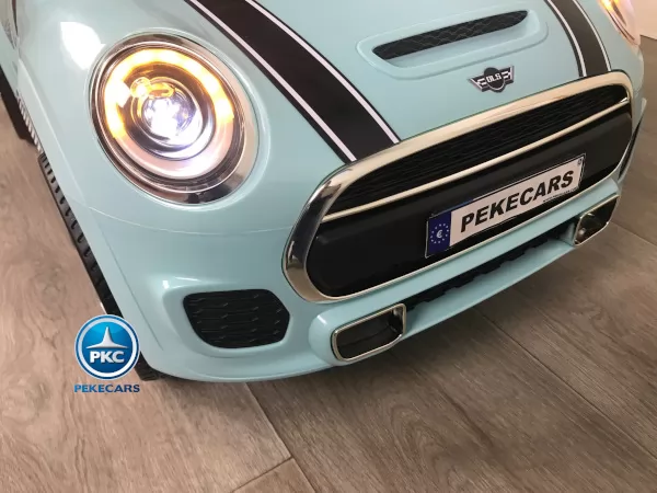 Coche electrico para niños Mini Style Azul vista faro delantero