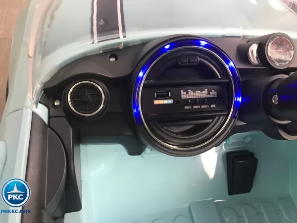 Coche electrico para niños Mini Style Azul vista salpicadero
