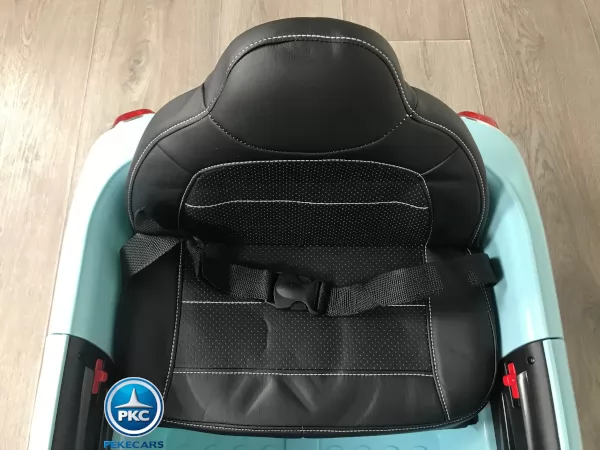 Coche electrico para niños Mini Style Azul vista asiento polipiel