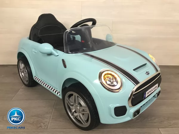 Coche electrico para niños Mini Style Azul vista de lado