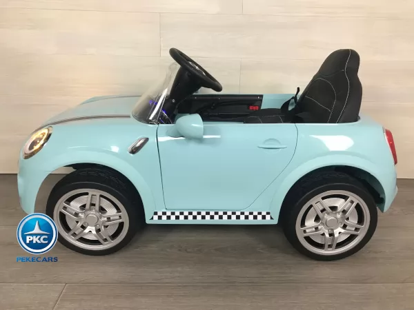 Coche electrico para niños Mini Style Azul vista lateral