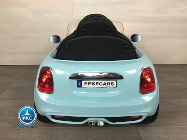 Coche electrico para niños Mini Style Azul vista trasera