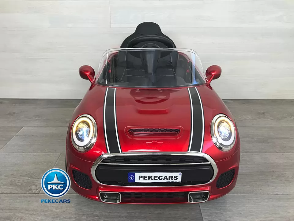 Coche eléctrico para niños Mini Style rojo metalizado vista de frente
